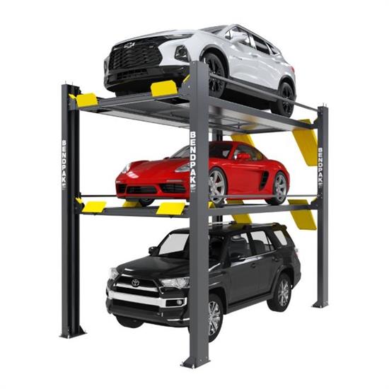 BendPak HD-973PX 9K/7K Lb. High-Rise Tri-Level Parking Lift