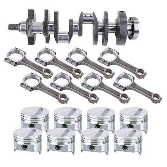 Forged SB Chevy Rotating Assembly, 383 Flat Top, H-Beam, 6 Rod